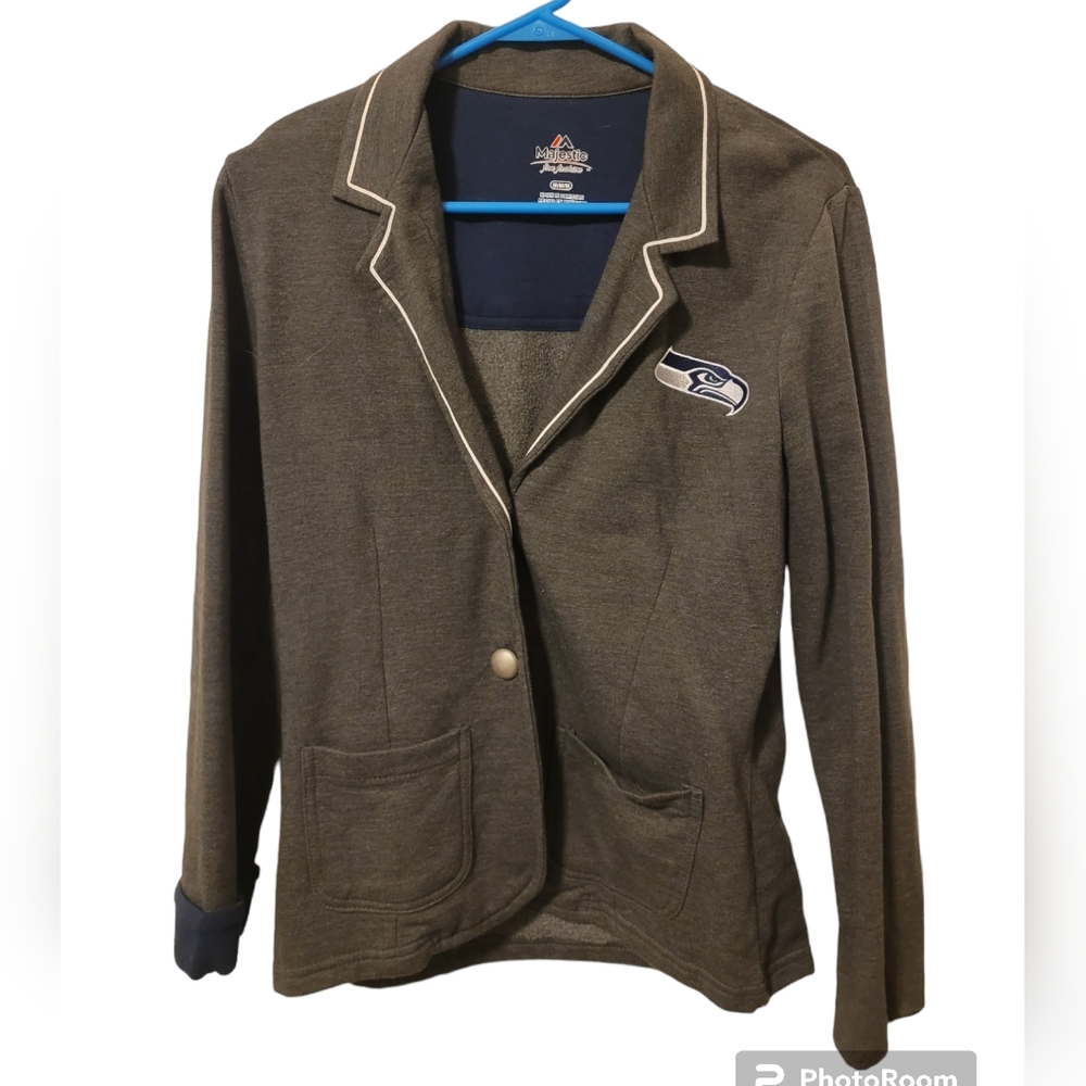 Majestic Seahawks gray women's blazer medium